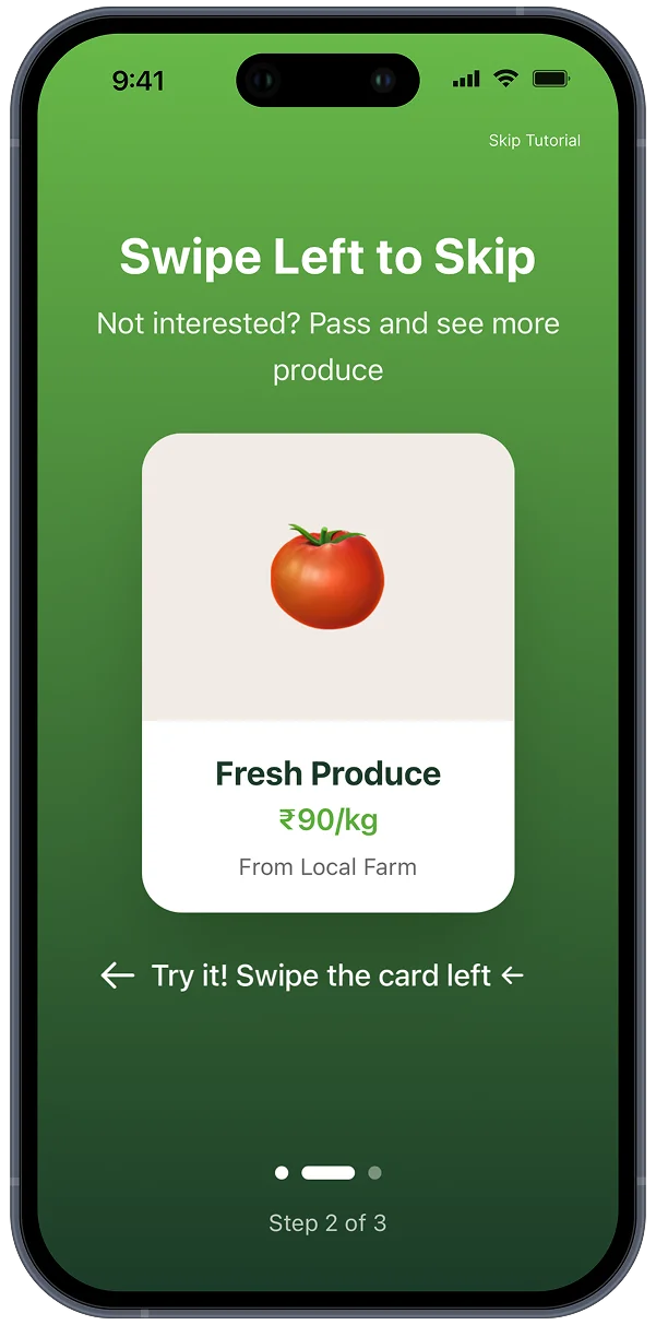 Swipe Tutorial - Skip